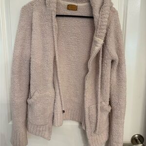 NWOT POL Soft Fleece Jacket in Cream and Tan